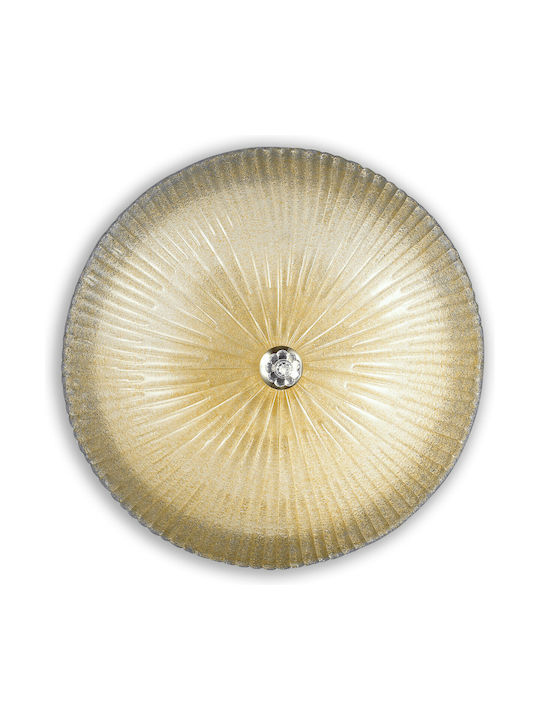Ideal Lux Shell Πλαφονιέρα Οροφής 60εκ. Μελί με Ντουί E27 140193